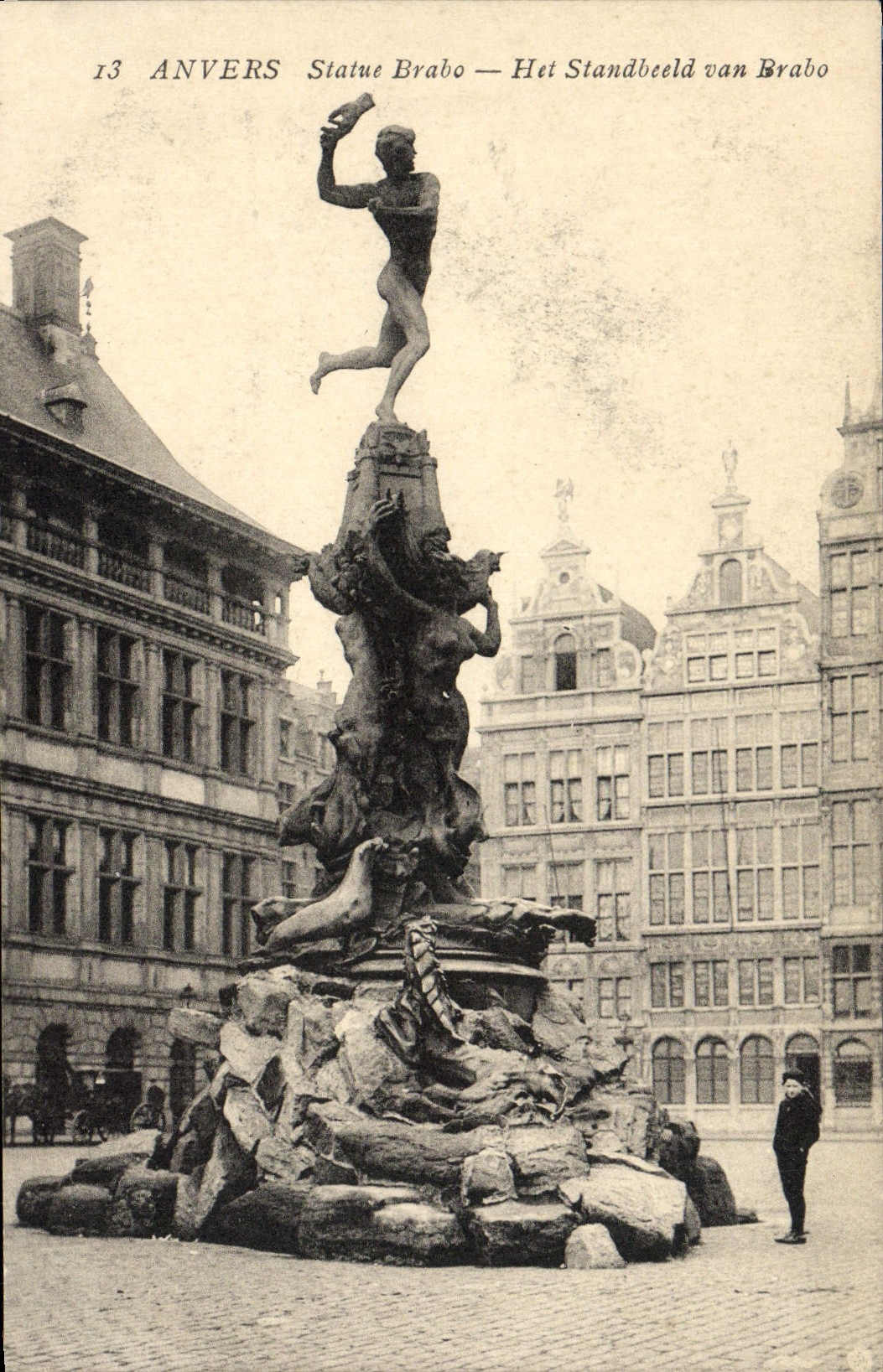 CPA Anvers Statue Brabo 