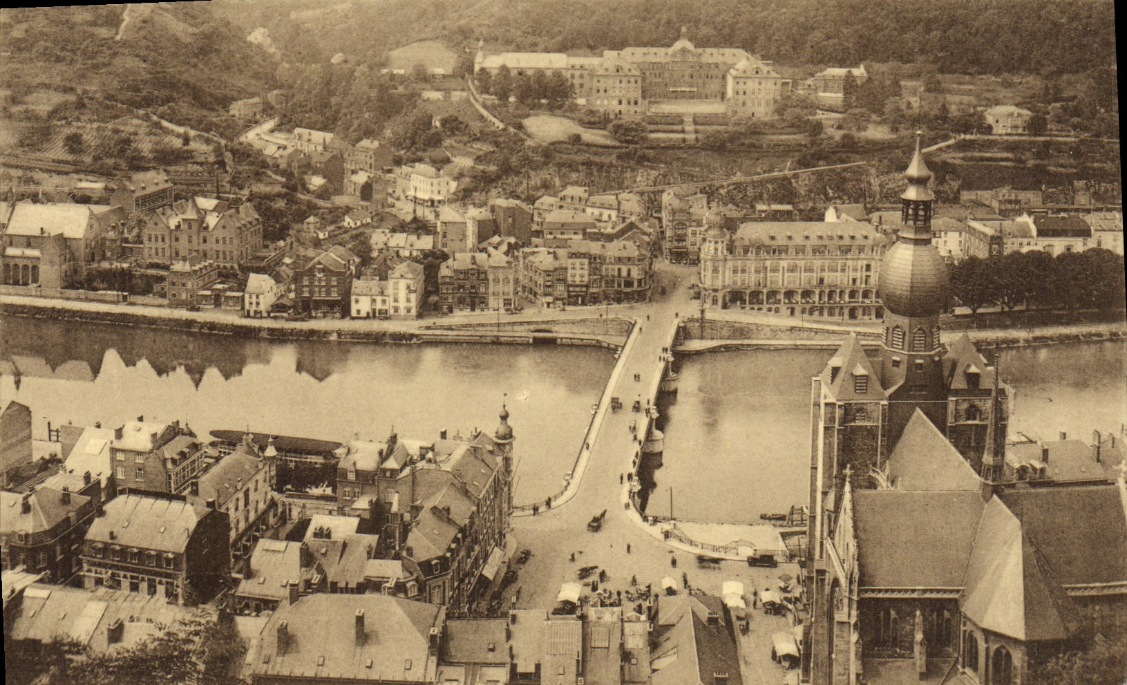 VINTAGE POSTCARD Dining Panorama and suburb St Medard