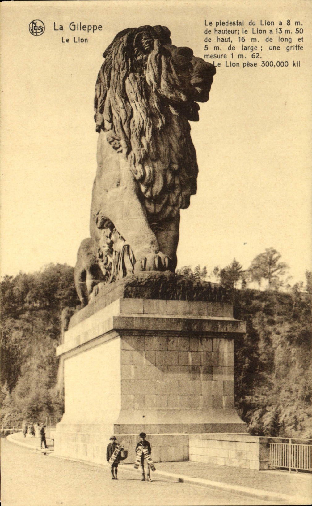 VINTAGE POSTCARD Gileppe the Lion