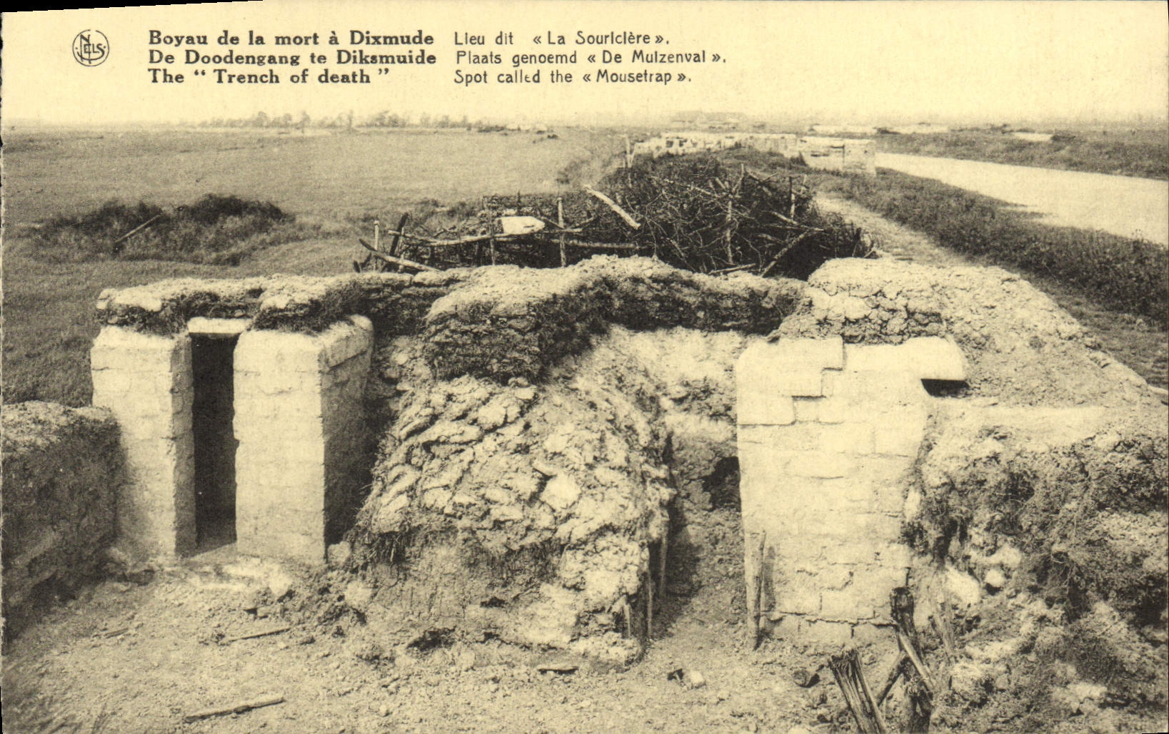 CPA Boyau de la mort a Dixmude La souriciere Militaria