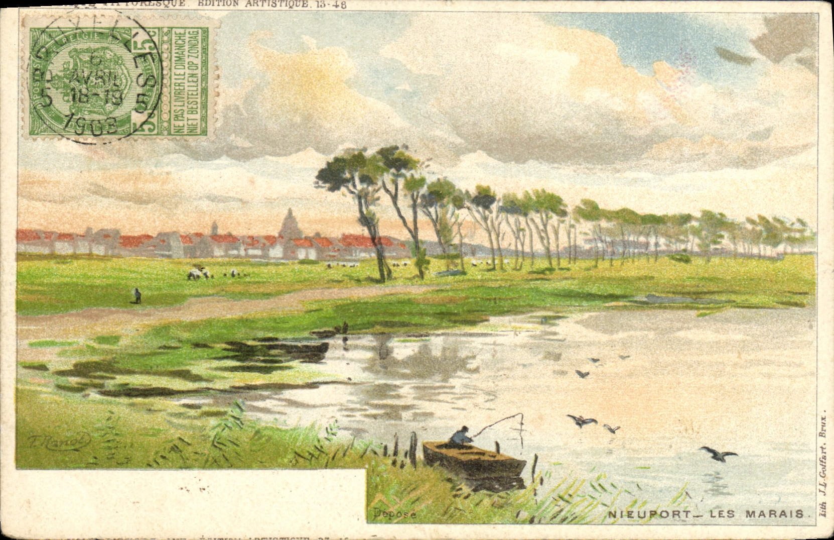 VINTAGE POSTCARD Nieufort Marshes
