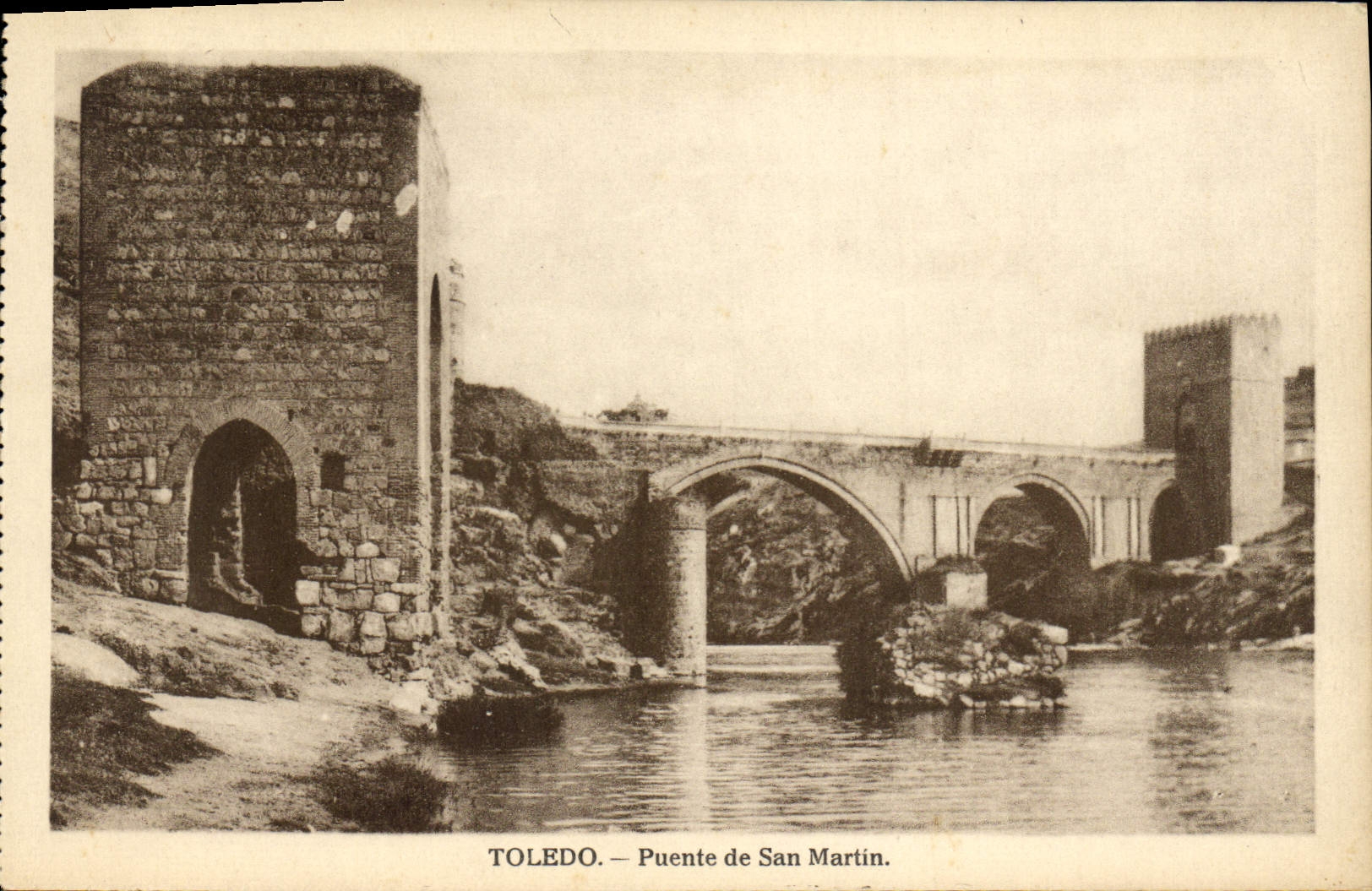 VINTAGE POSTCARD Toledo Puente de San Martin