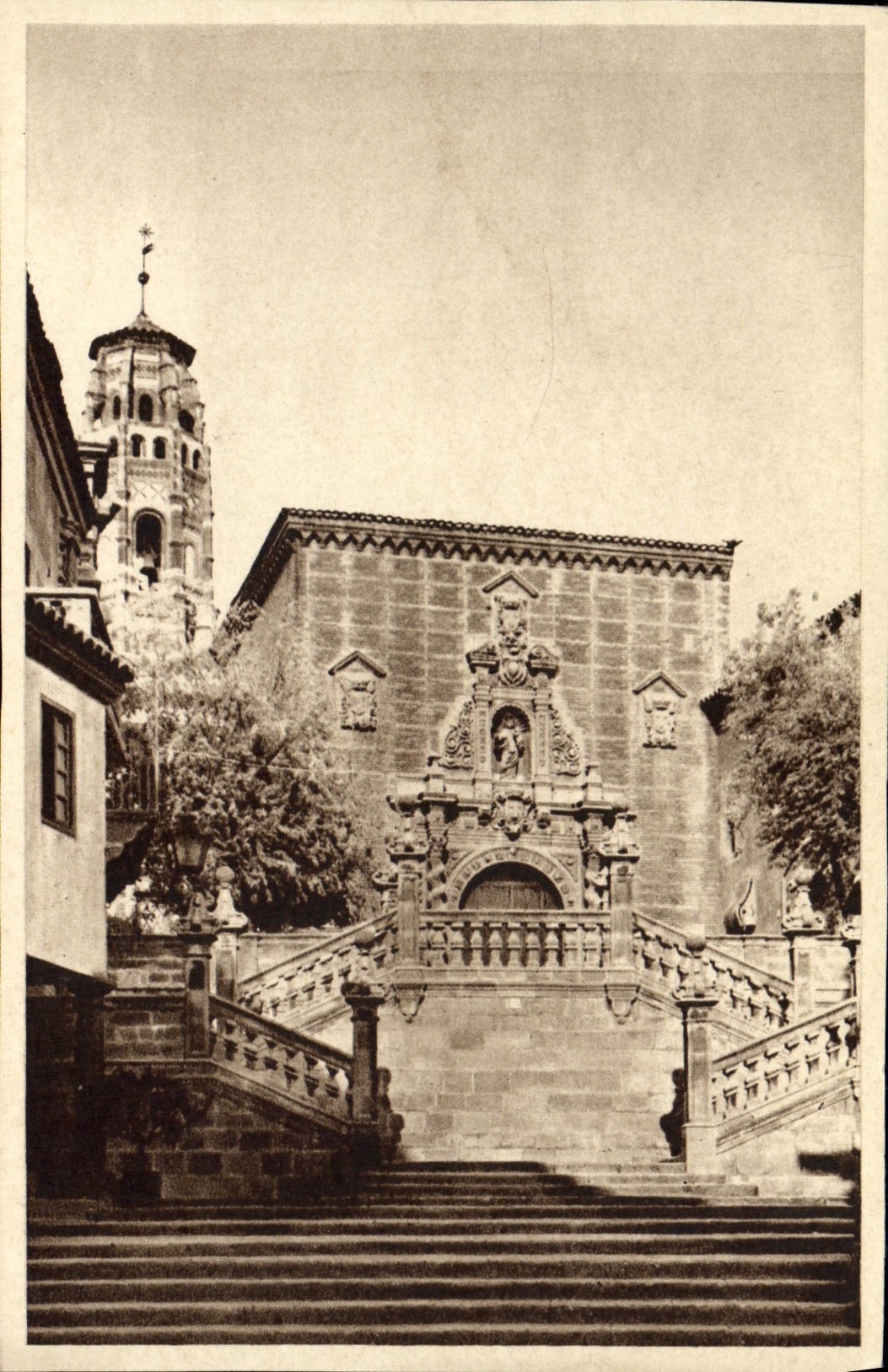 CPA Pont Batiment ville en Espagne