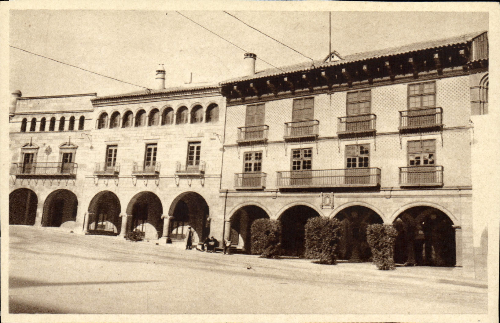 CPA Batiment arches ville en Espagne