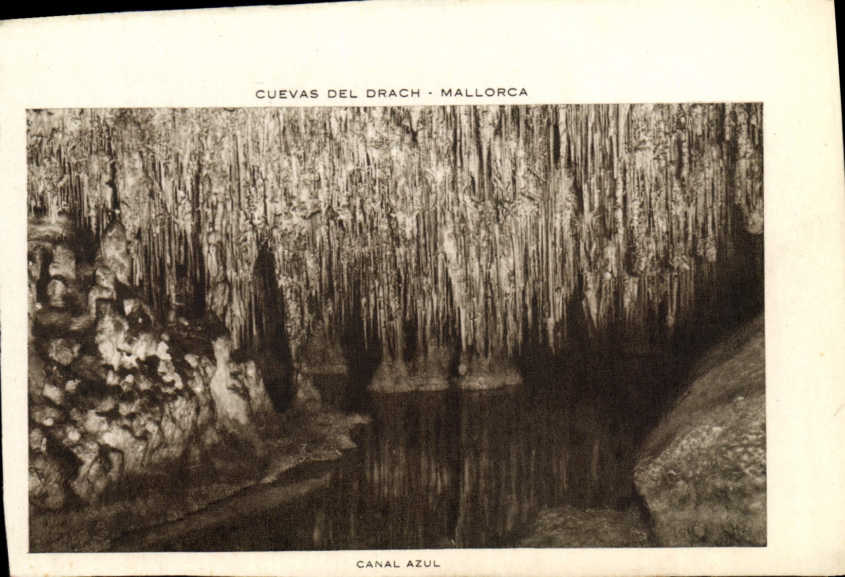 CPA Cuevas Del Drach Mallorca Canal azul