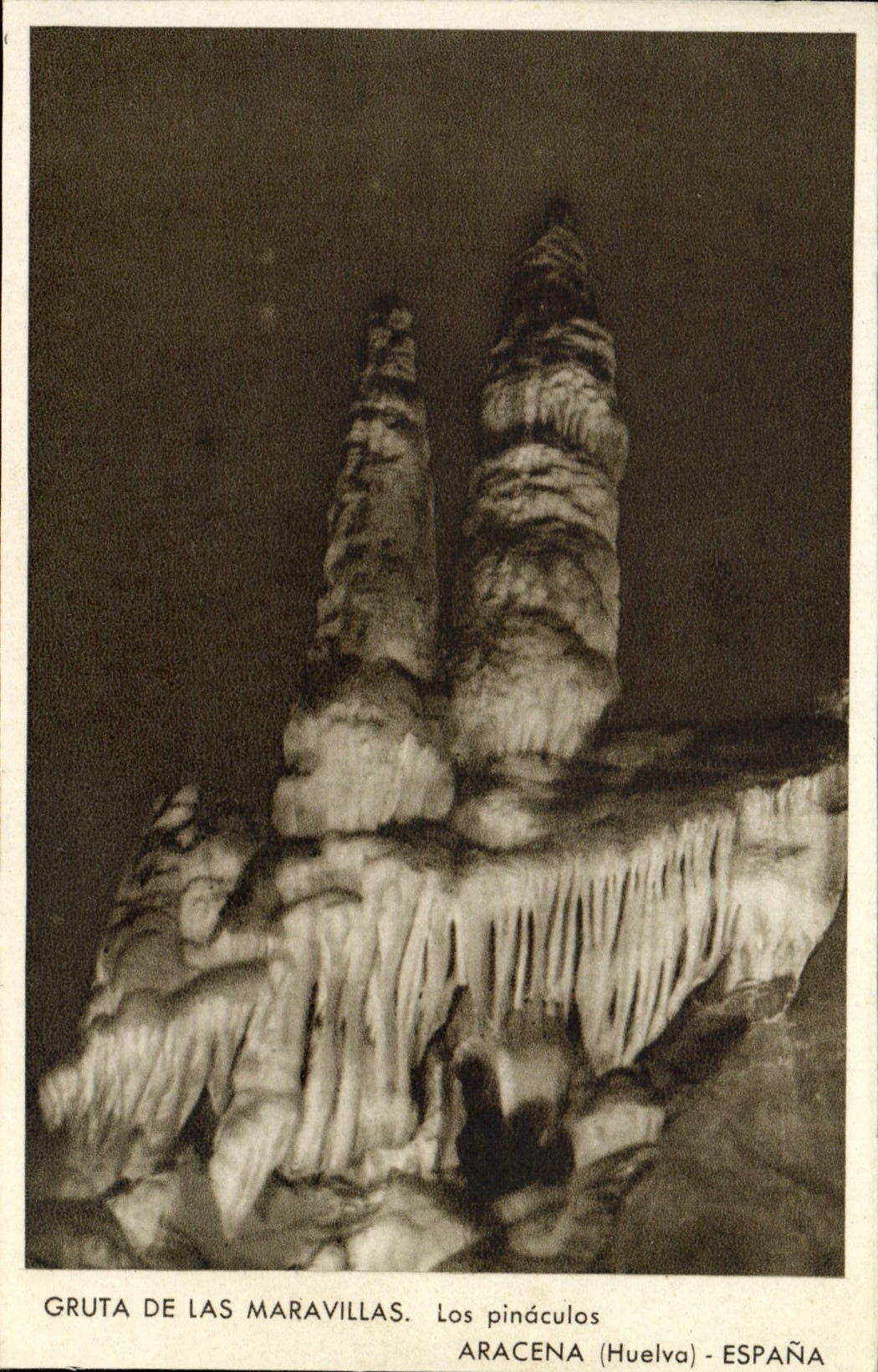 CPA Huelva Aracena Espana Gruta de las Maravillas Los pinaculos