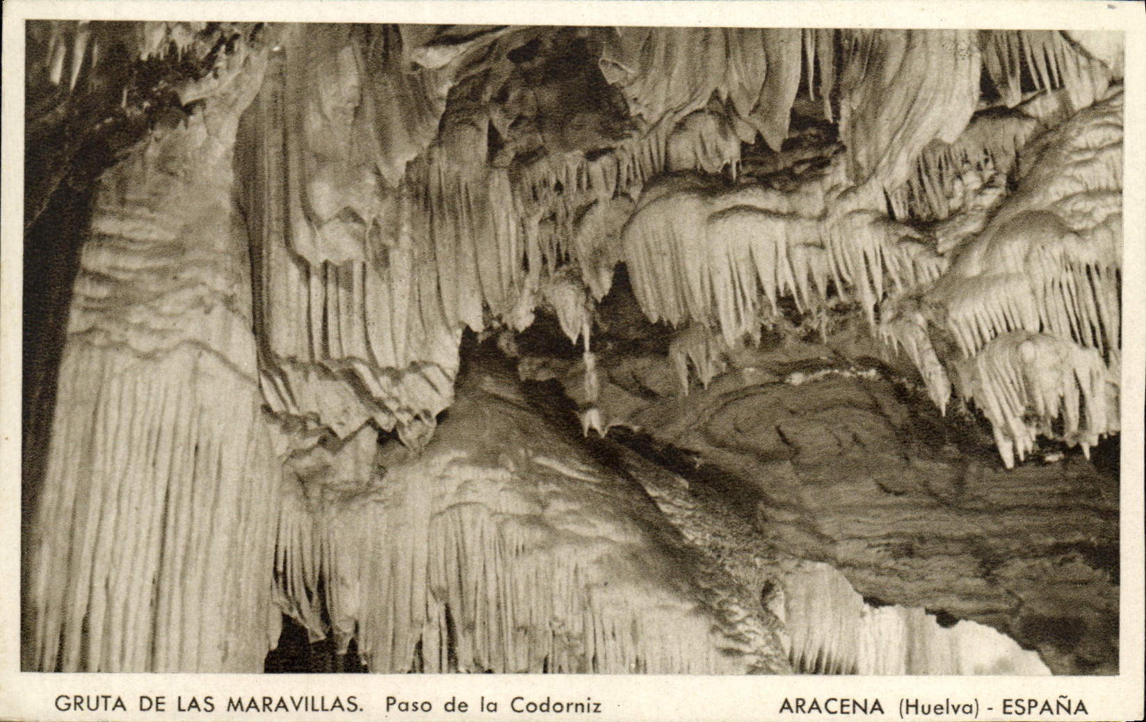 CPA Huelva Aracena Espana Gruta de las Maravillas Paso de la Cadorniz