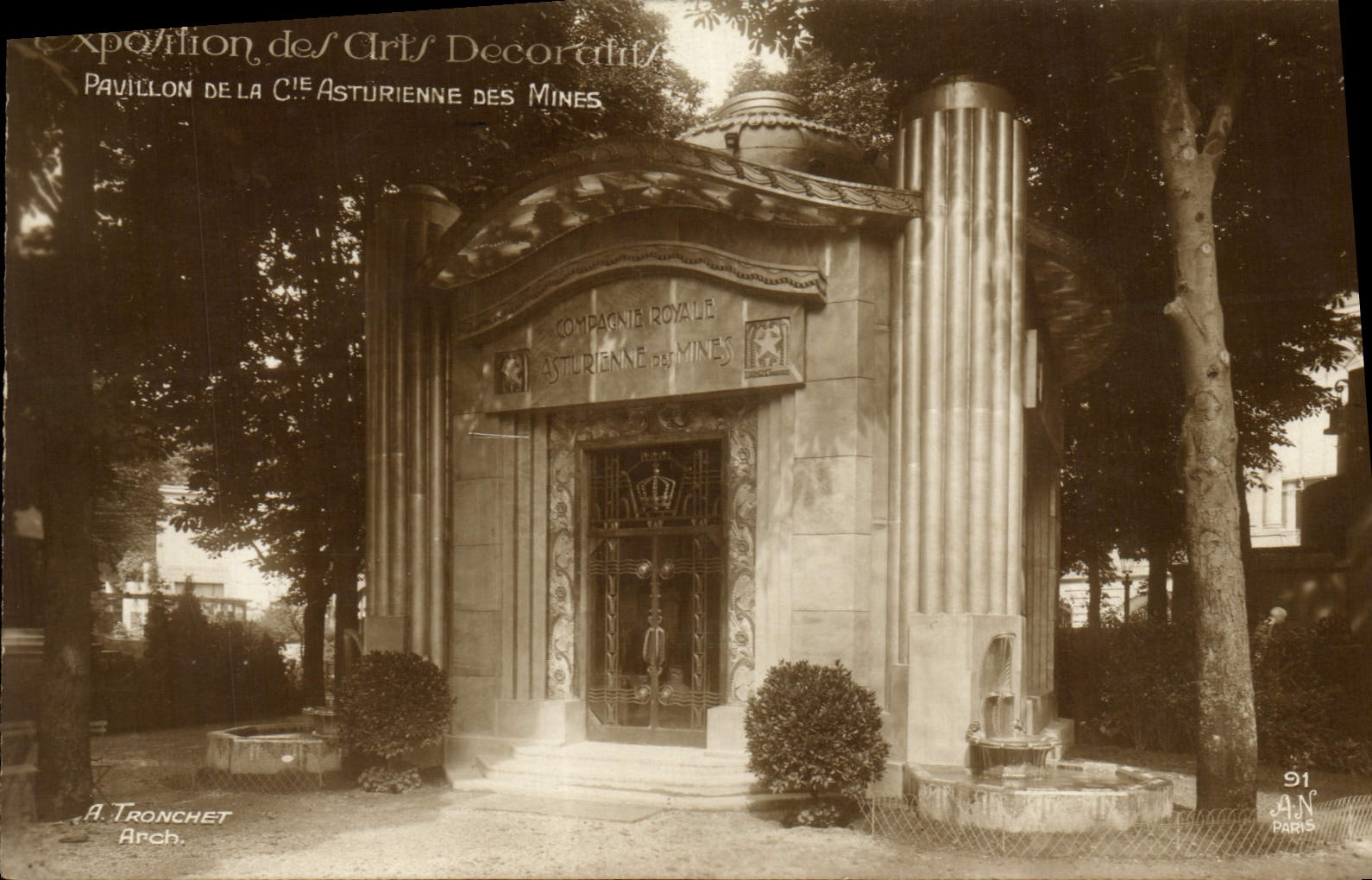 CPA Paris Exposition des Arts Decoratifs Pavillon De La Cie Asturienne Des Mines