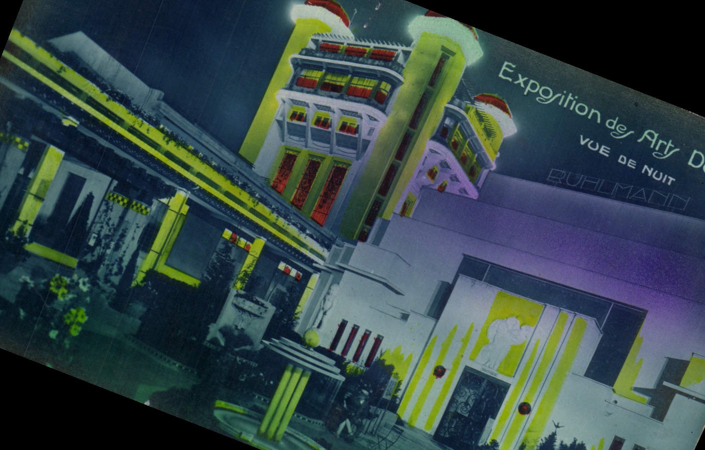 CPA Paris Exposition des Arts Decoratifs Vue De Nuit