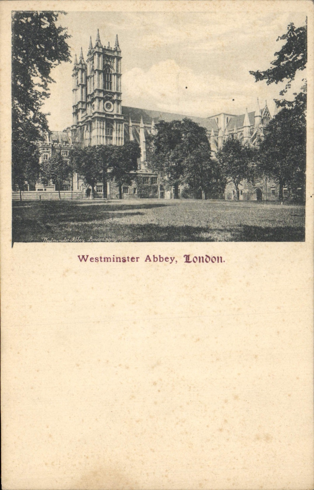 Abadía de Westminster de la POSTAL de la VENDIMIA Londres