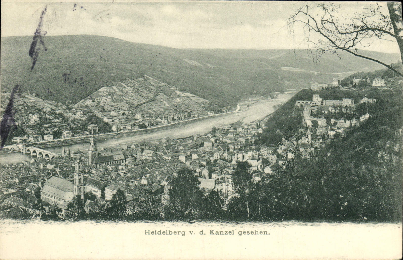 VINTAGE POSTCARD Heidelberger Kanzel Gesehen
