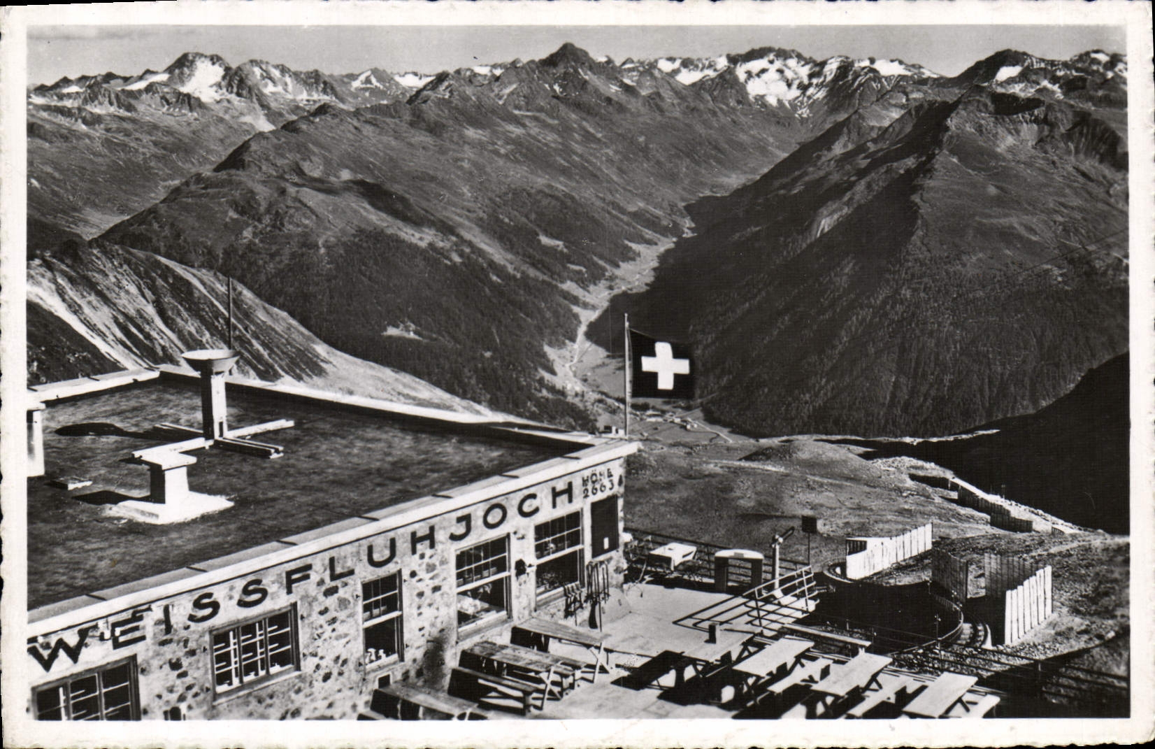 CPA Weissfluhjoch Gegen Fluela Weisshorn Schwarzhorn Dischmatal