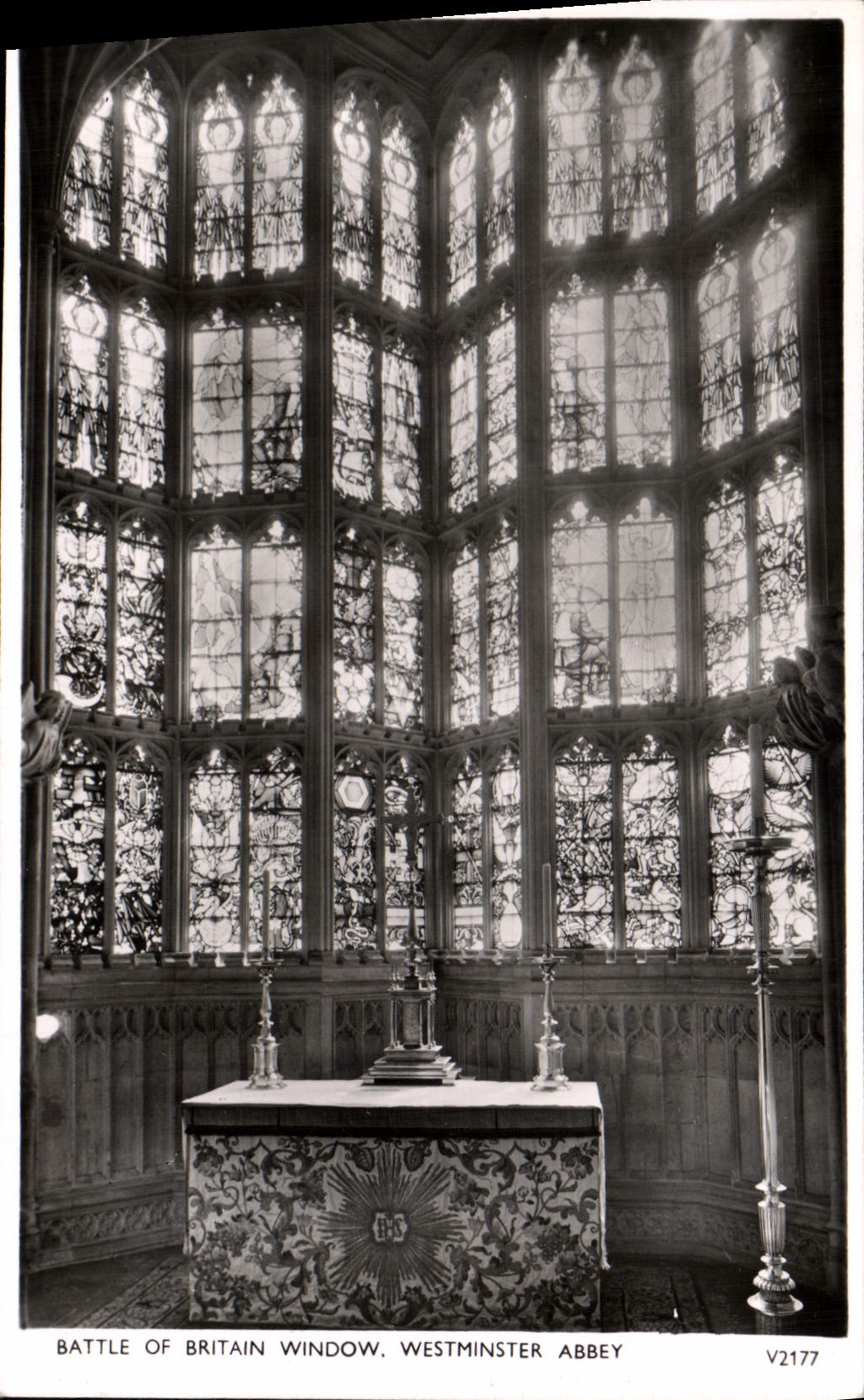 Batalla de la POSTAL de la VENDIMIA de la abadía de Westminster de la ventana de Gran Bretaña