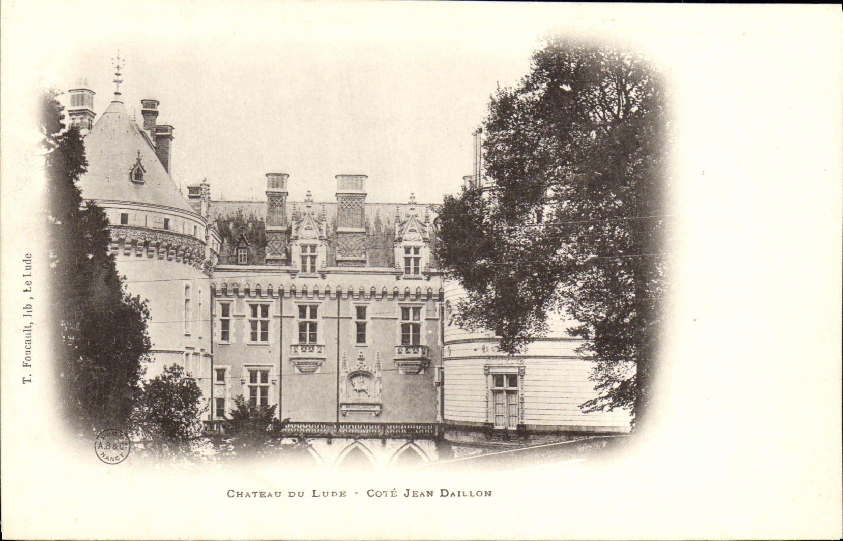 VINTAGE POSTCARD Castle Of Lude Dimensions Jean Daillon