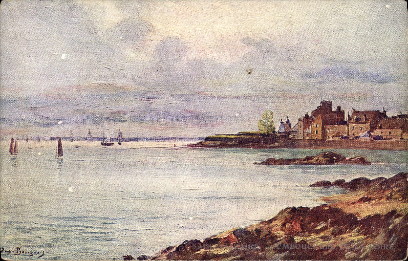 VINTAGE POSTCARD Saint Nazaire Mouth of the Loire