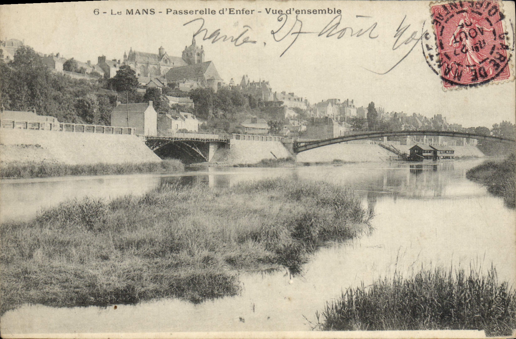 CPA Le Mans Passerelle d'Enfer Vue d'Ensemble