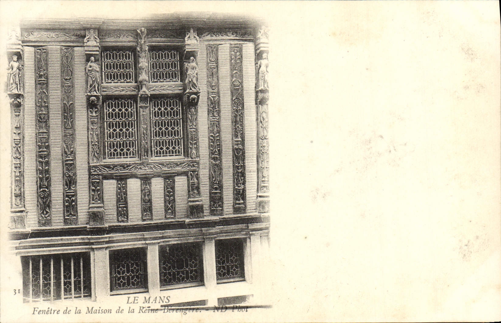 CPA Le Mans Fenetre de la Maison de la reine Berengere