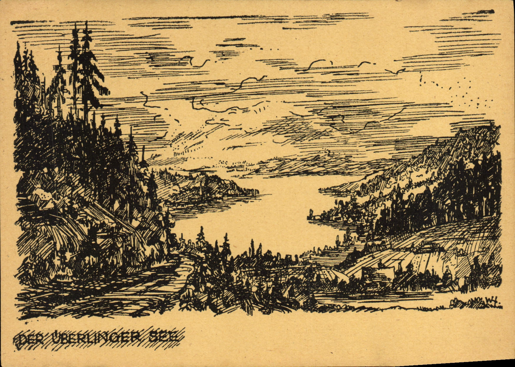 VINTAGE POSTCARD Der Urberlinger See