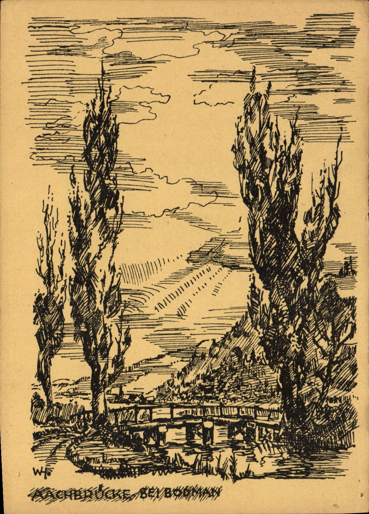 CPA Aachbrucke bei Bodman