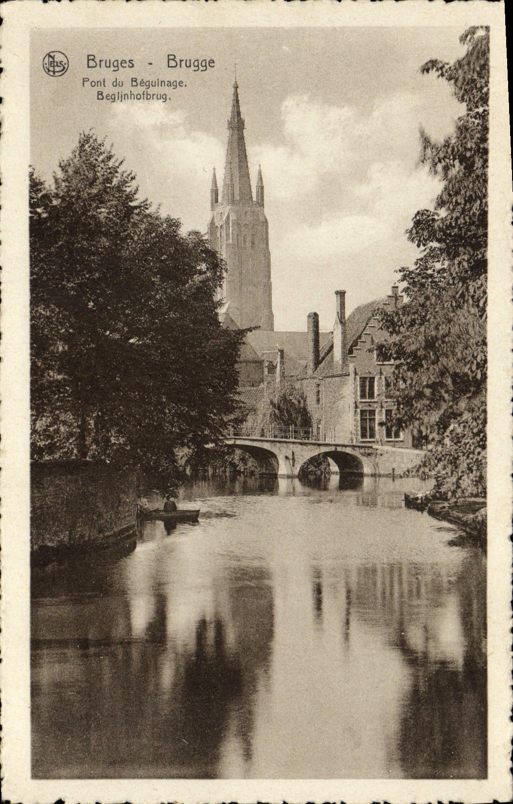 VINTAGE POSTCARD Bruges Brugge Bridge of Beguinage