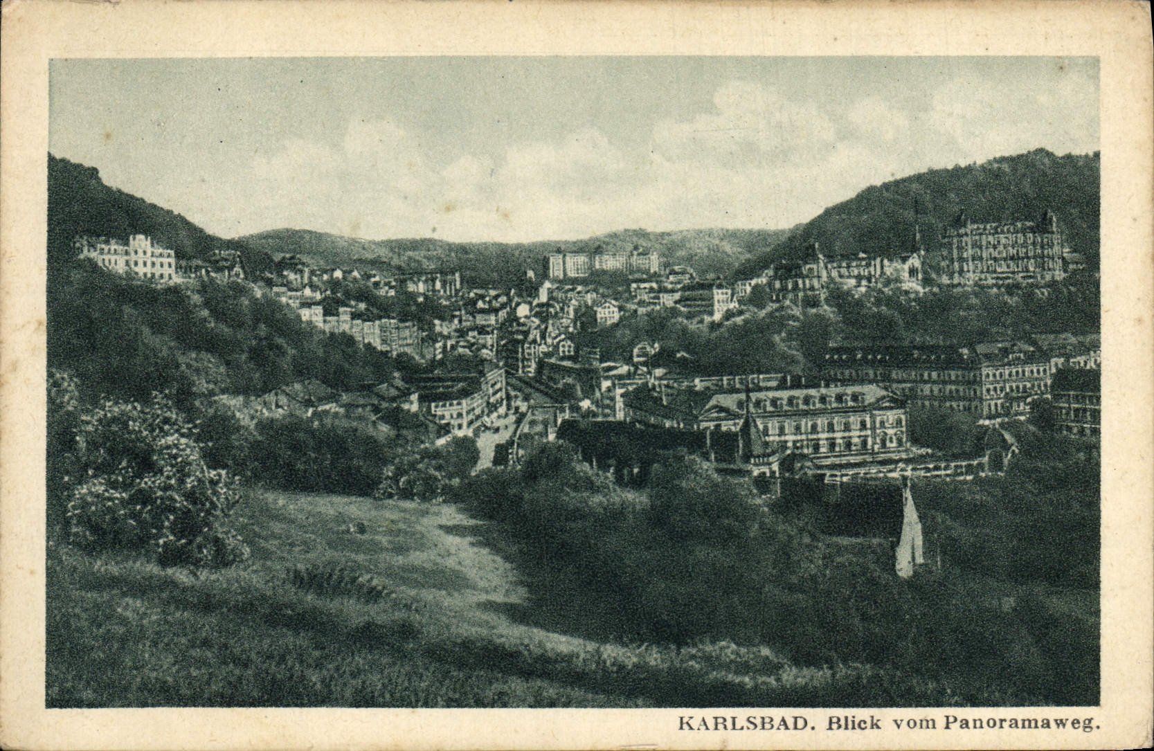CPA Karlsbad Blick Vom Panoramaweg