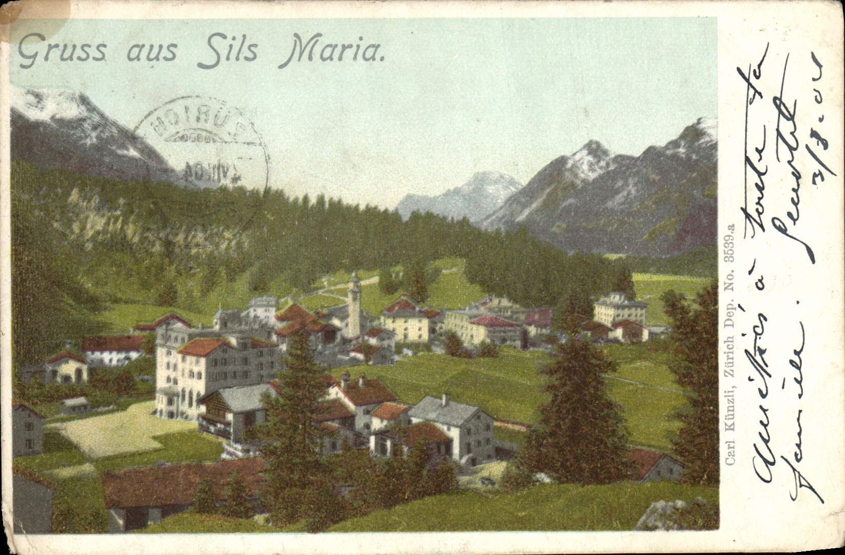 VINTAGE POSTCARD Gruss Aus Sils Maria