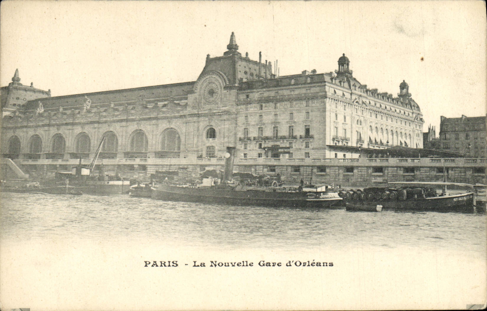 CPA Paris La Nouvelle Gare d'Orleans Bateau