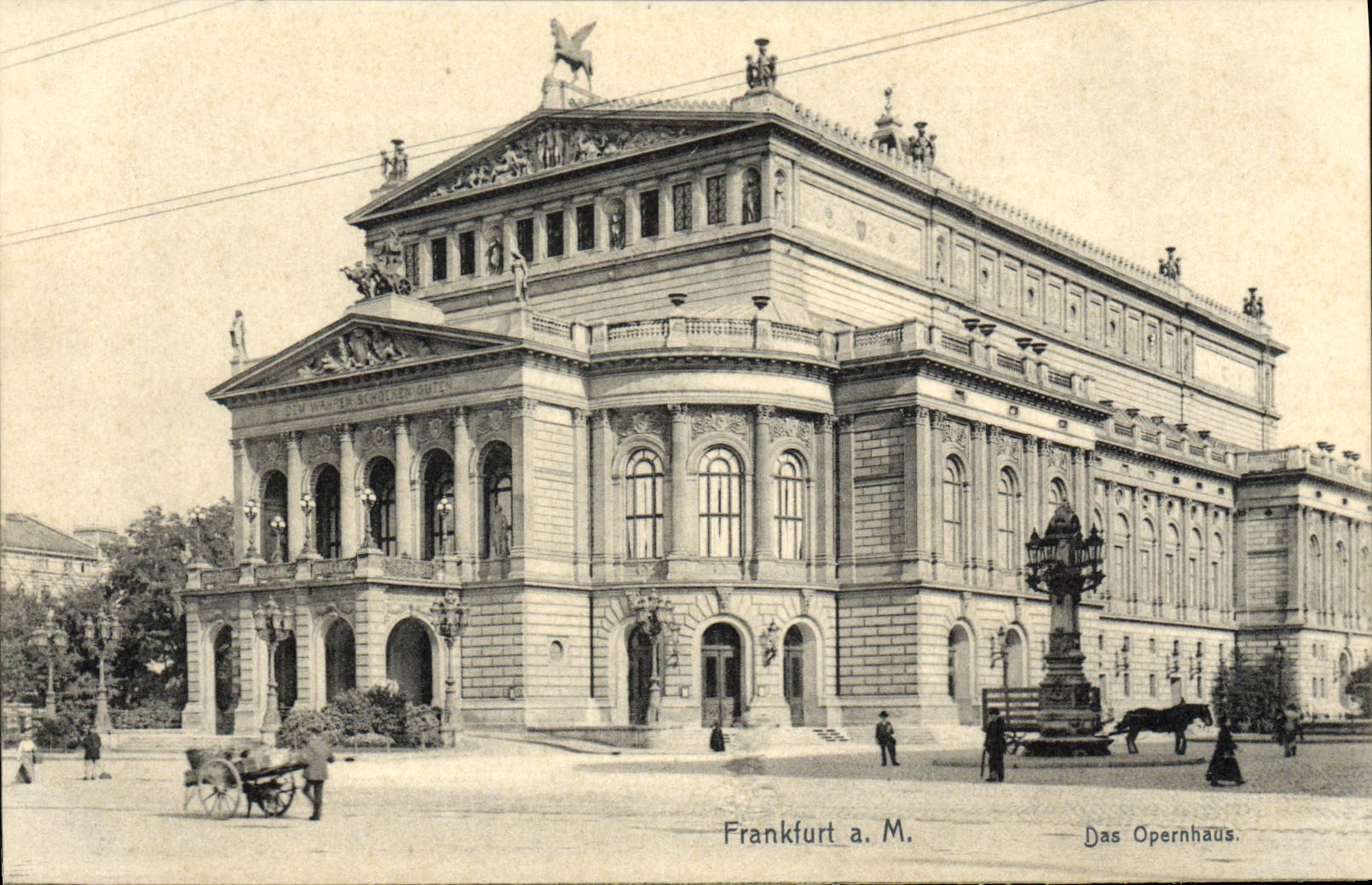 VINTAGE POSTCARD Frankfurt Hand Das Opernhaus