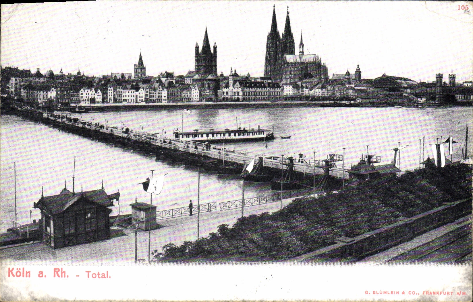 VINTAGE POSTCARD Koln Total Rh