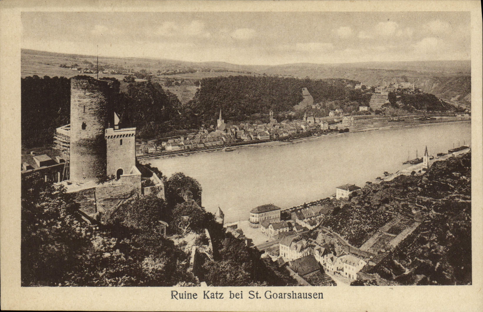 CPA Ruine Katz Bei St Goarshausen