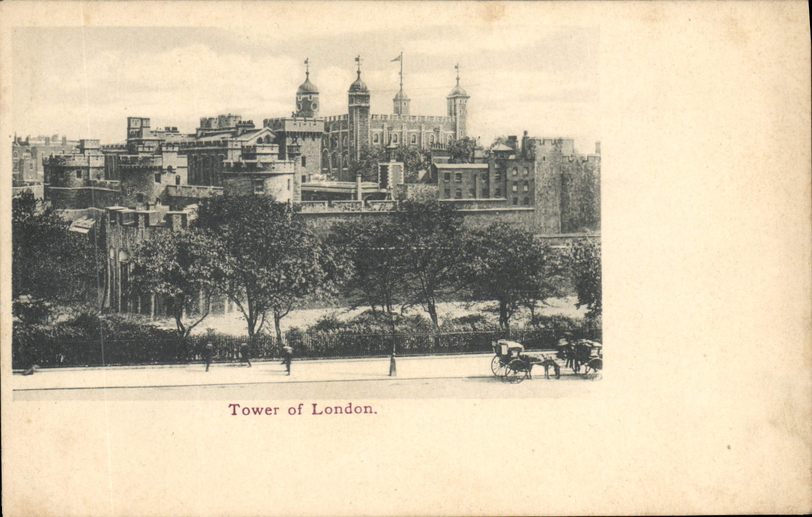Torre de Londres de la POSTAL de la VENDIMIA de Londres