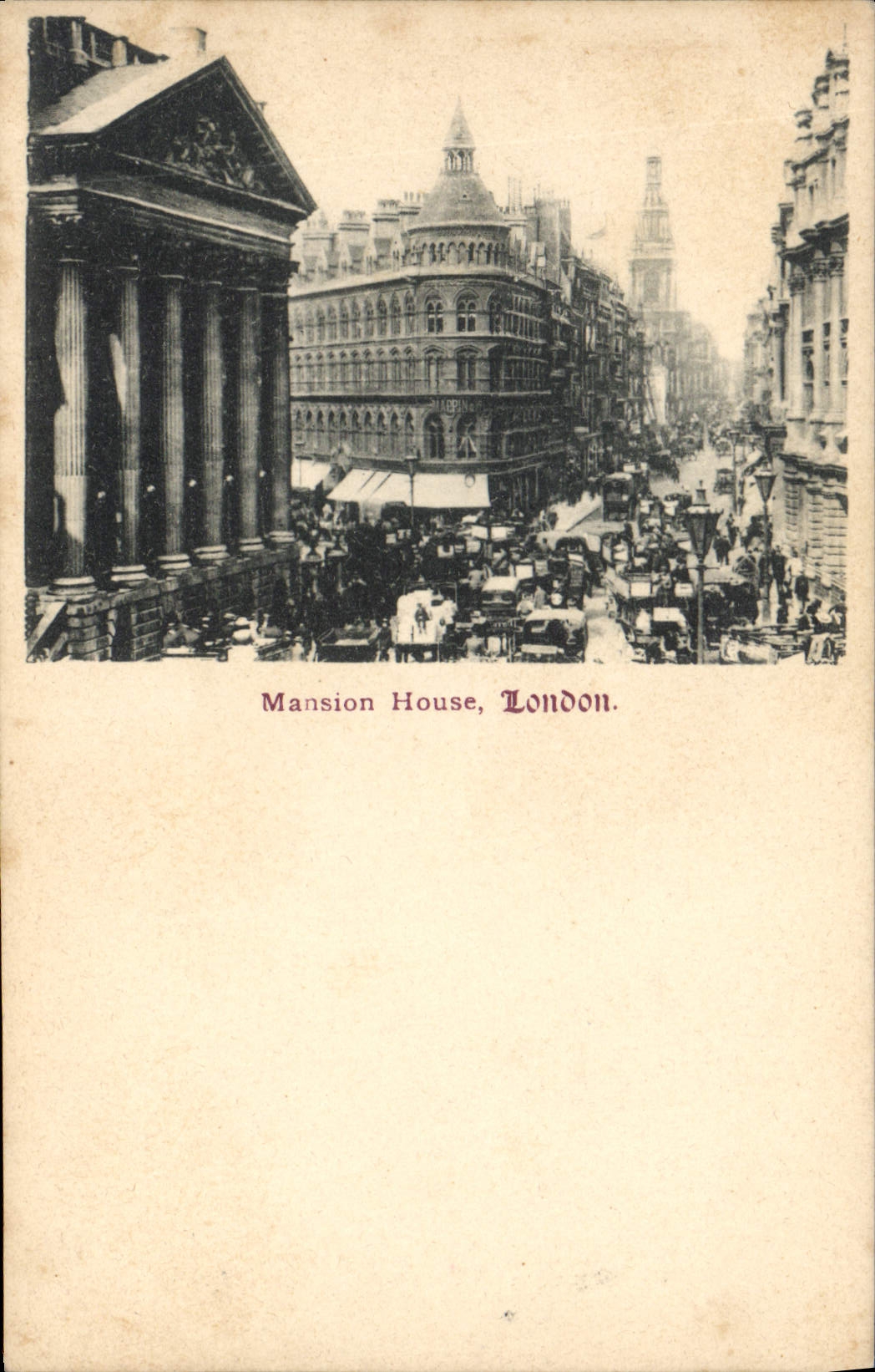 Casa de Londres de la mansión de la POSTAL de la VENDIMIA