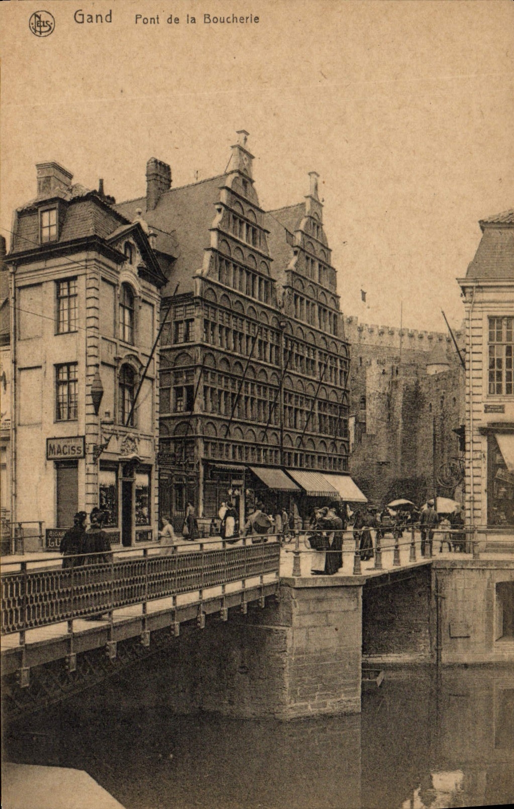 VINTAGE POSTCARD Ghent Bridge of Boucherle