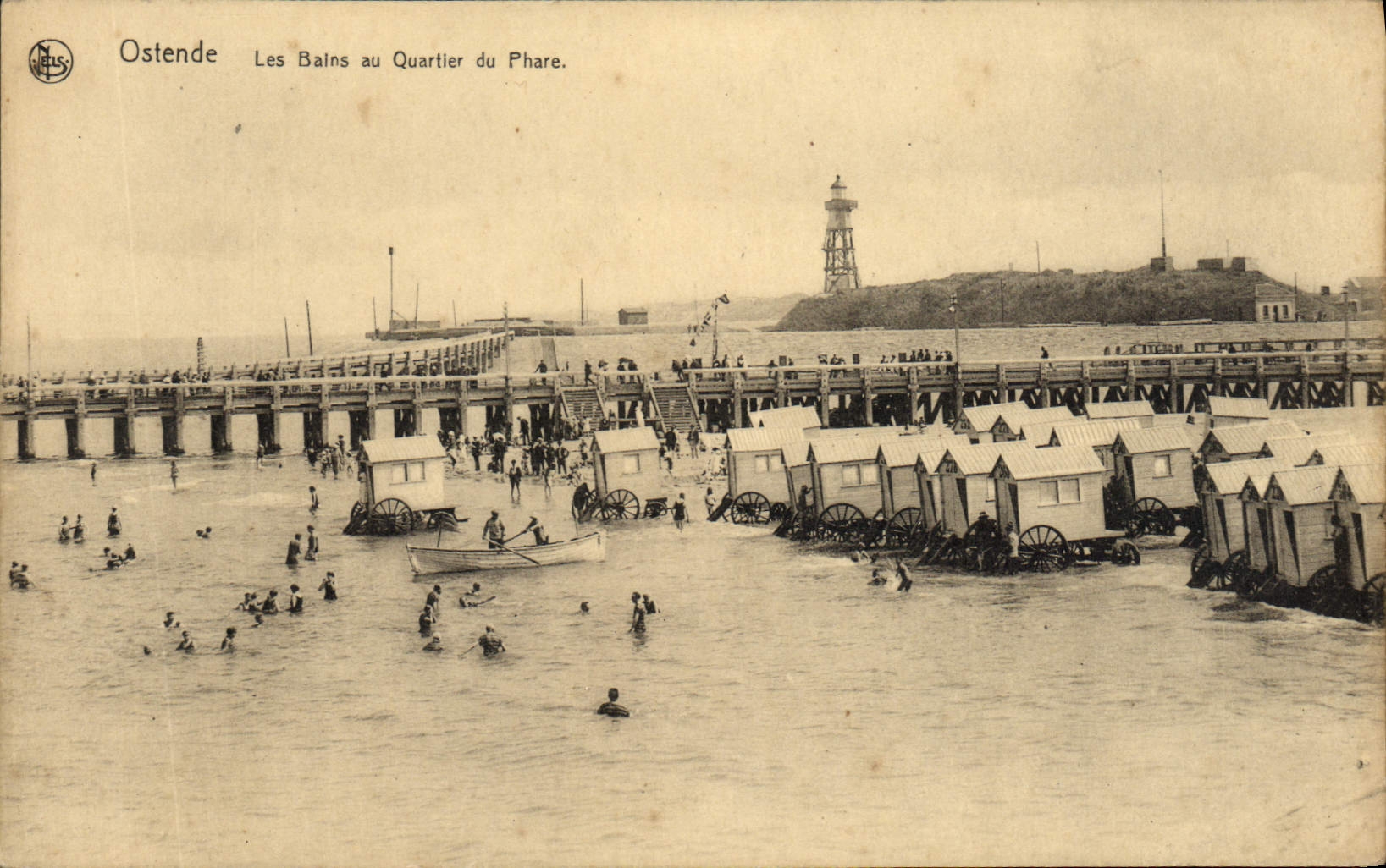 VINTAGE POSTCARD Ghent Balns with the District of the Lighthouse