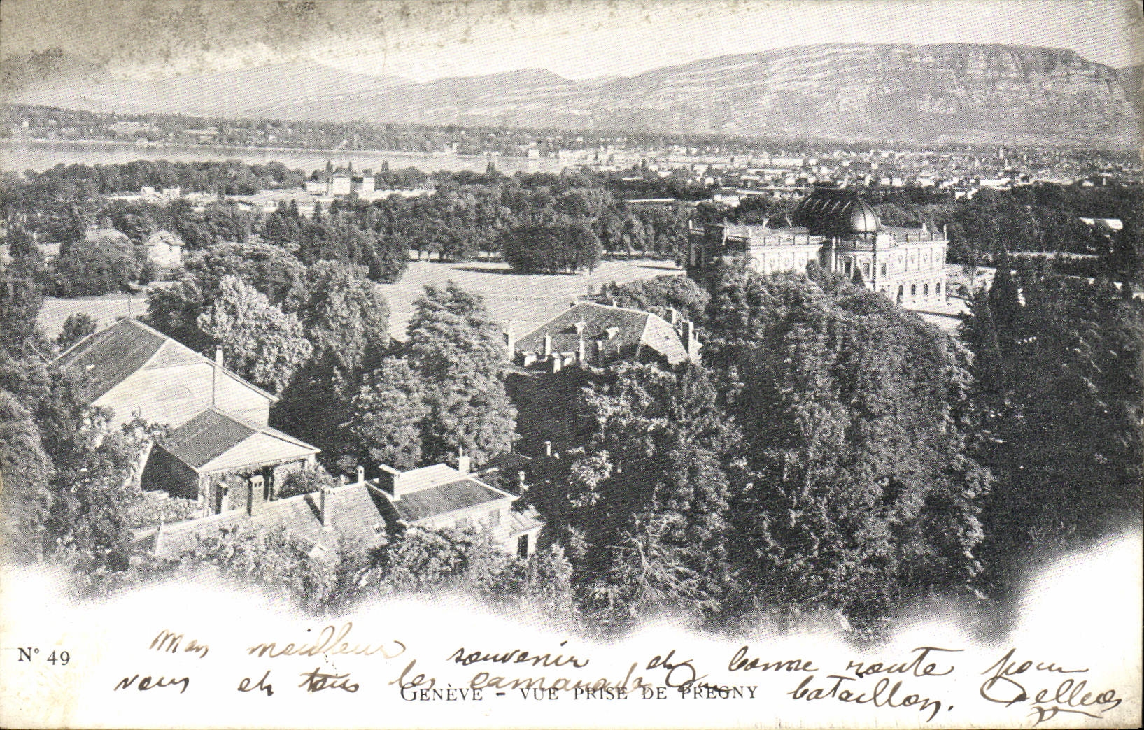 CPA Geneve Vue Prise de Pregny