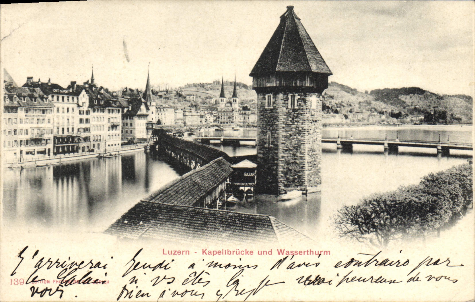 CPA Luzern Kapelibrucke Und Wasserthurm