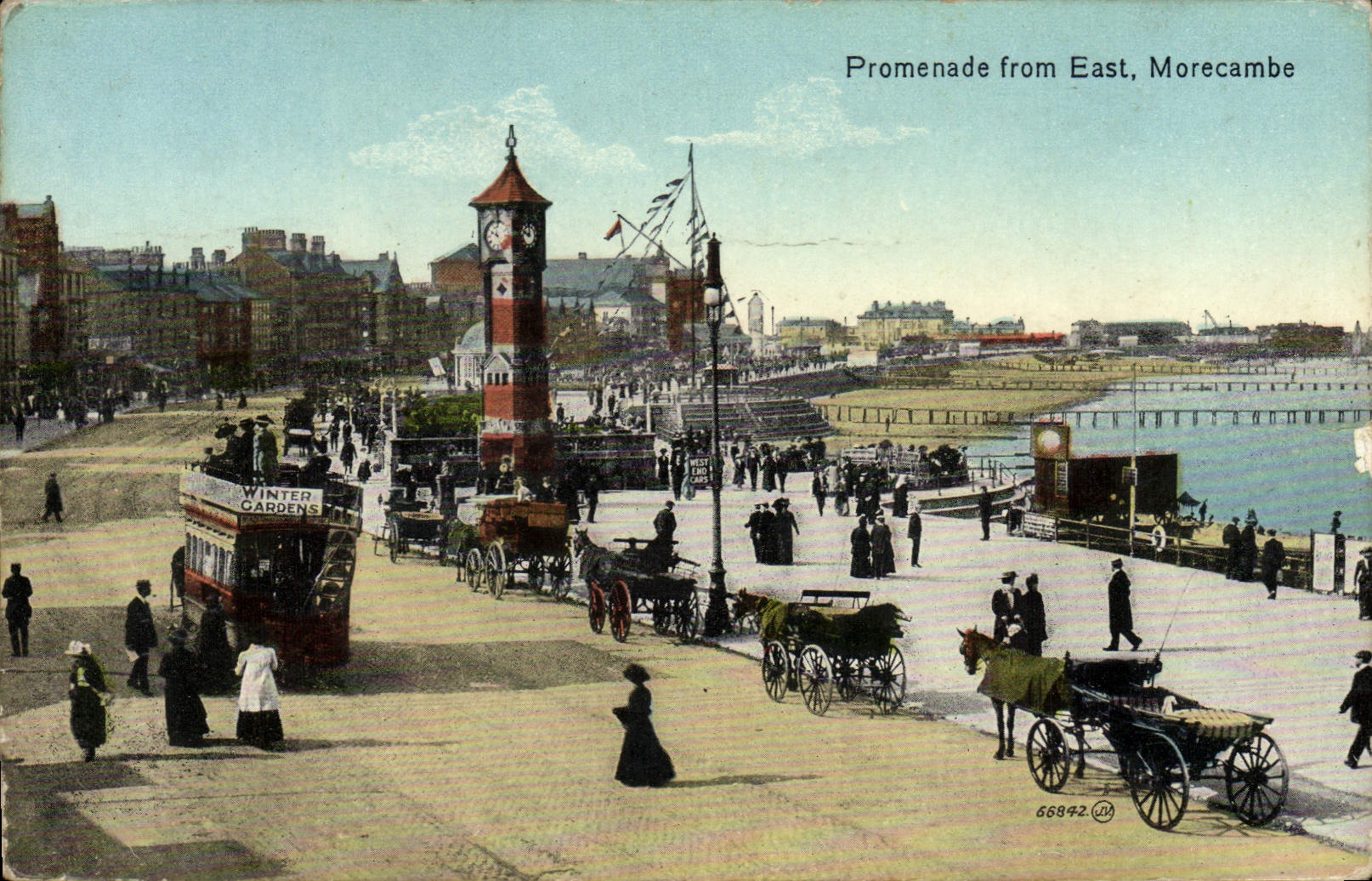 VINTAGE POSTCARD Walk From East Morecambe