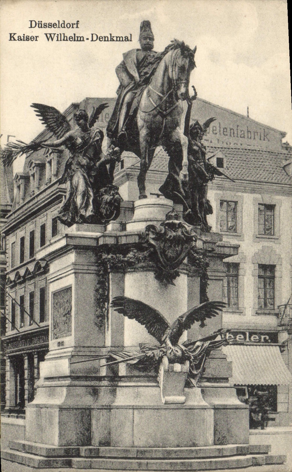 CPA Dusseldorf Kaiser Wilhelm Denkmal