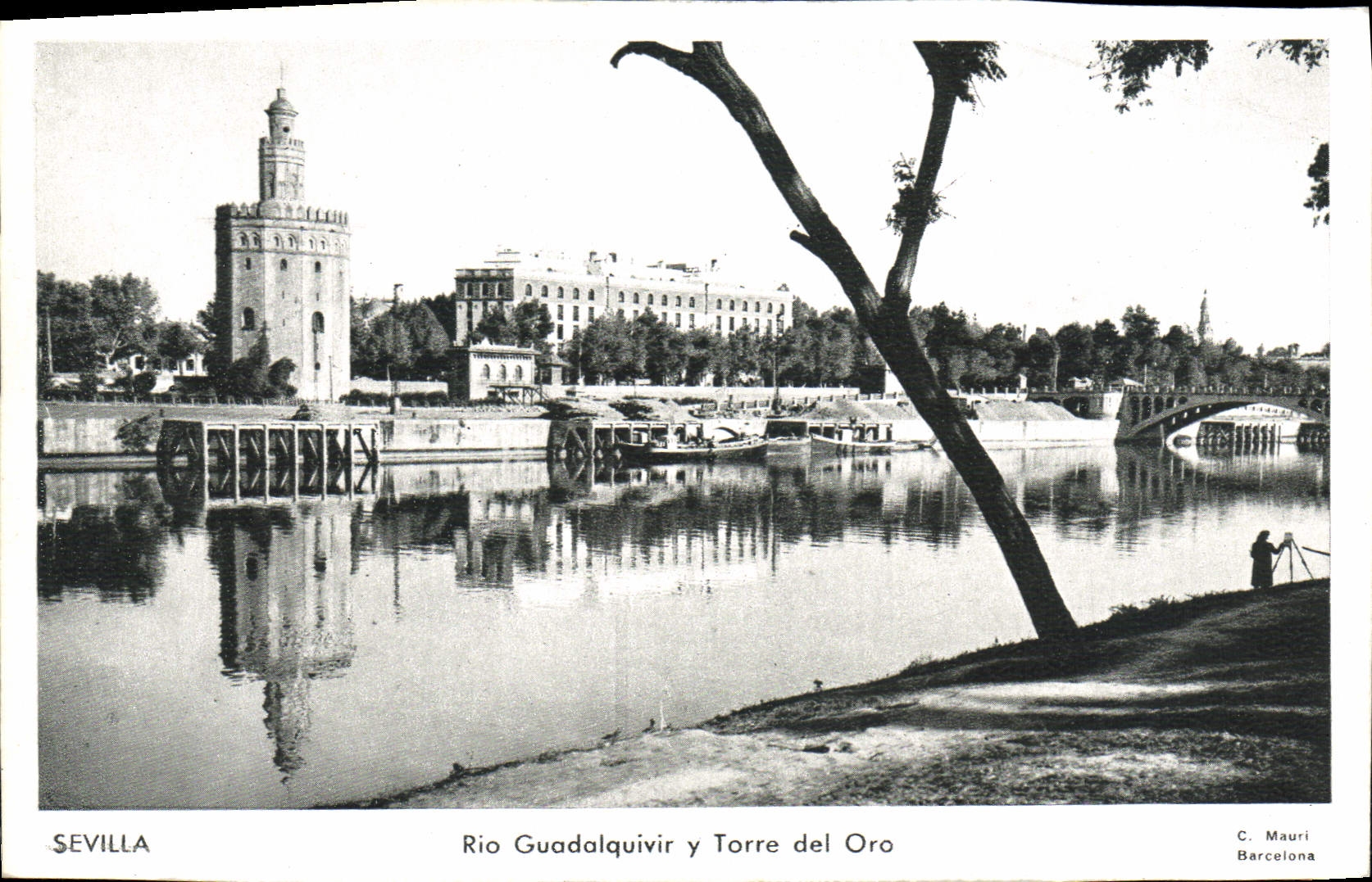 CPA Sevilla Rio Guadalquivir Y Torre Del Oro
