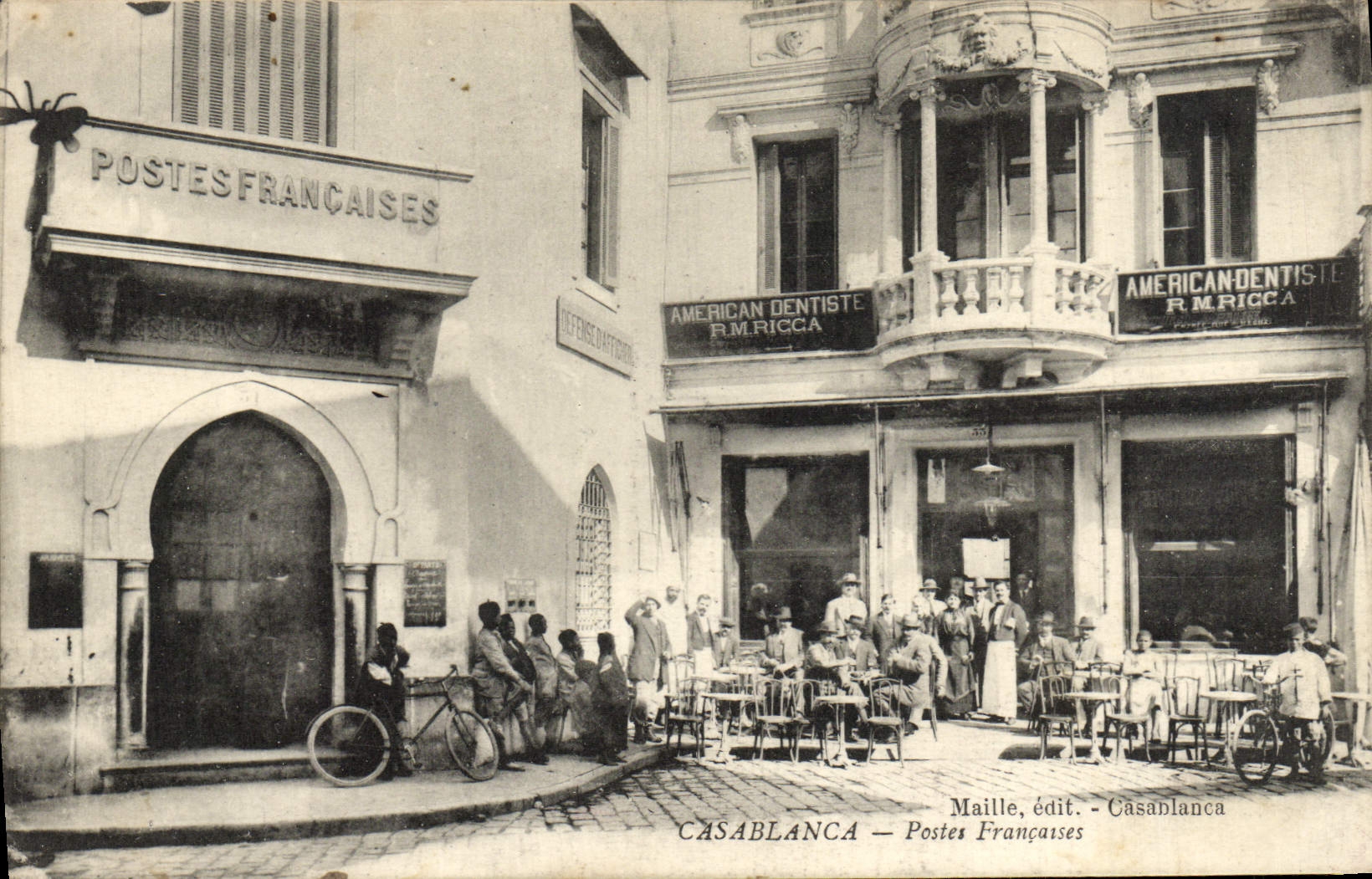 CPA Casablanca Postes Francaises