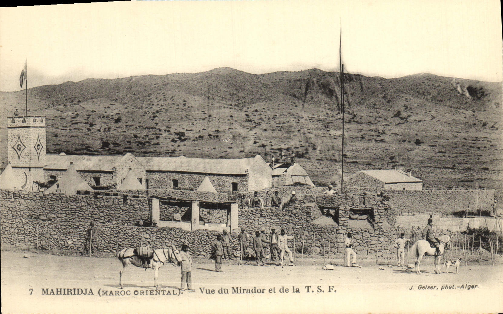 VINTAGE POSTCARD Mahiridja Seen Of the Watchtower And the TSF