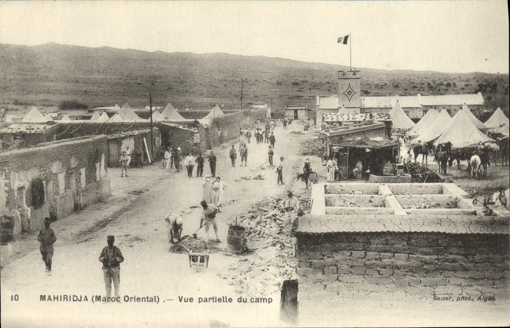 VINTAGE POSTCARD Mahiridja Seen Partial Of the Militaria Camp