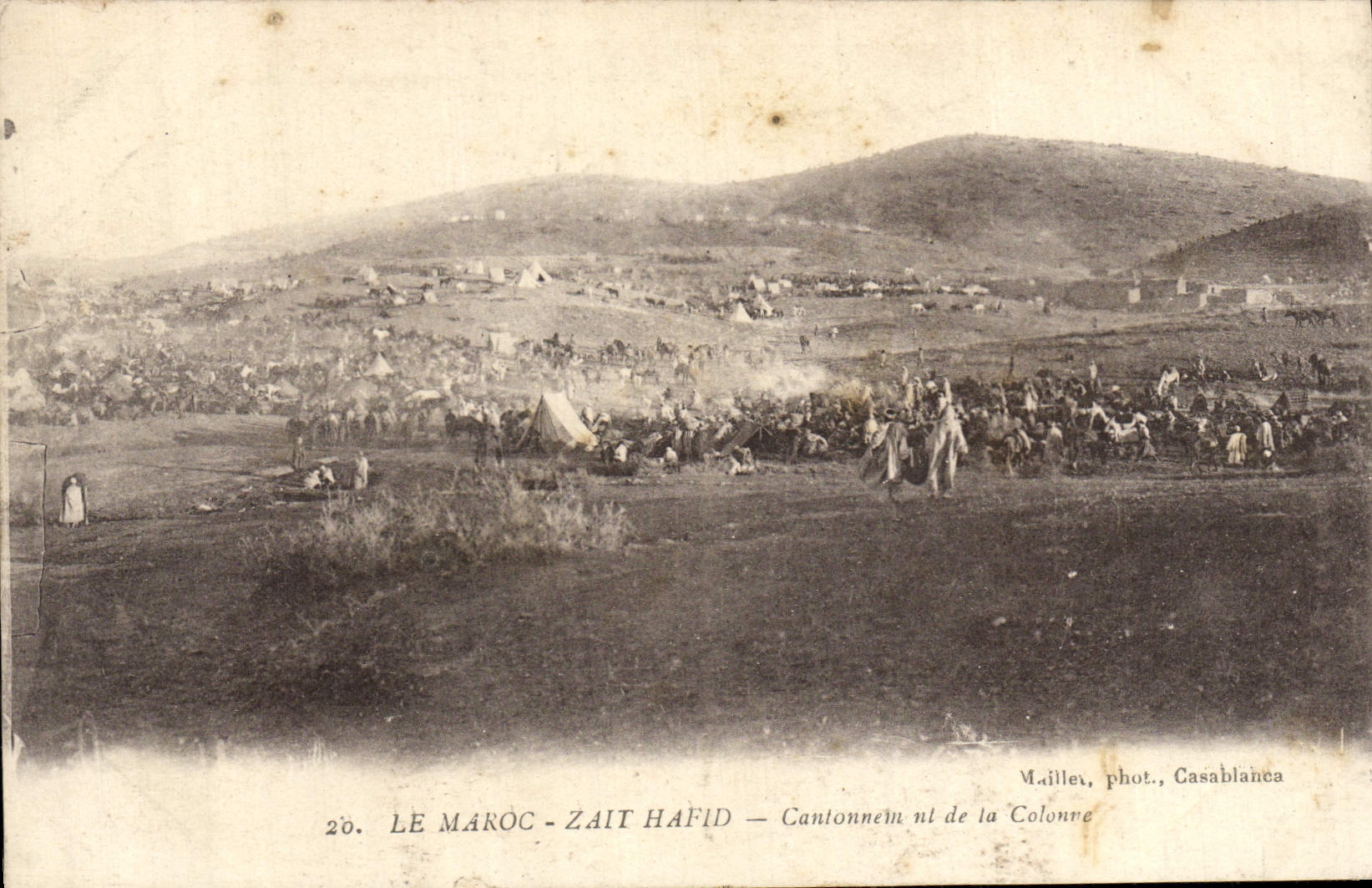 CPA Le Maroc Zait Hafid Cantonnement De La Colonne Militaria
