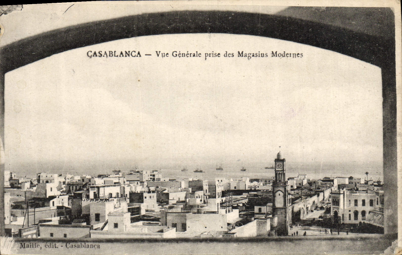CPA Casablanca Vue Generale Prise Des Magasins Modernes