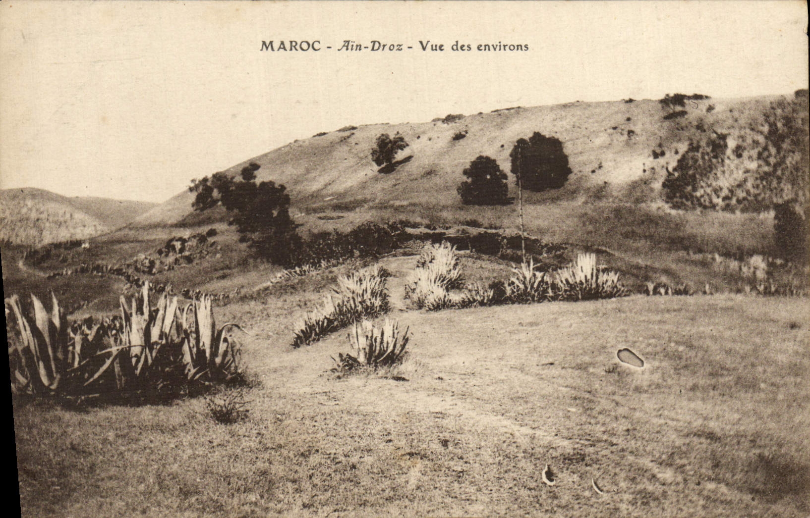 VINTAGE POSTCARD Morocco Ain Droz Seen Of the Surroundings