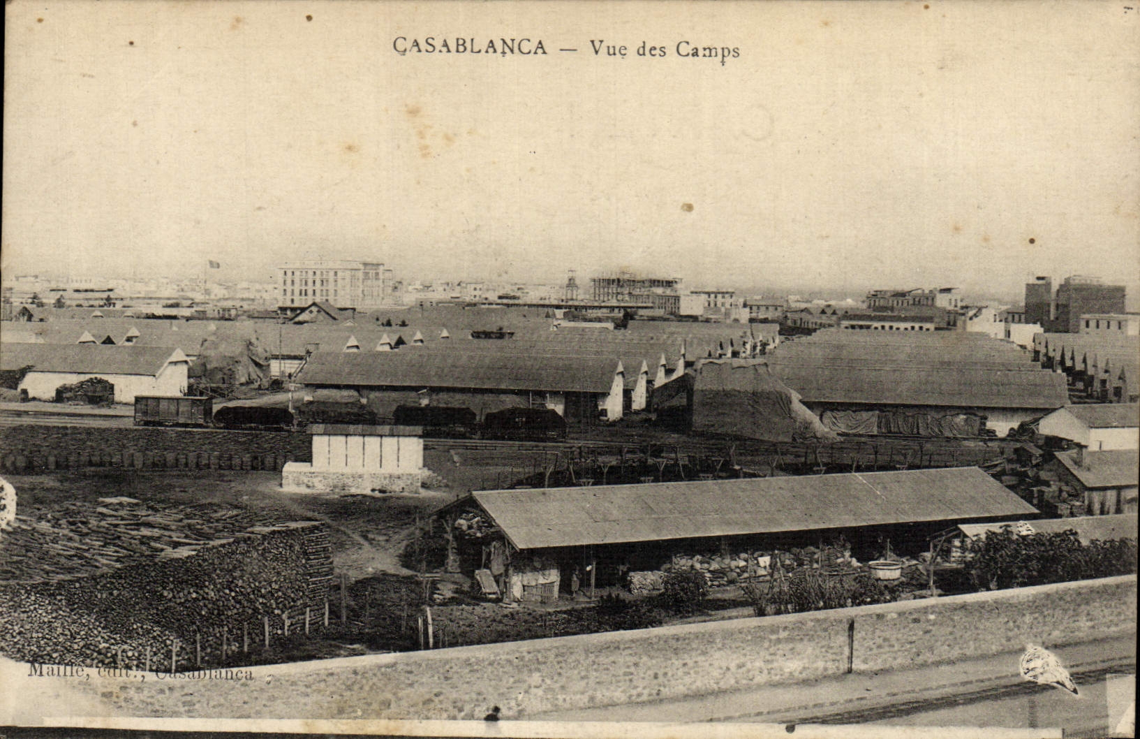 CPA Casablanca Vue Des Camps