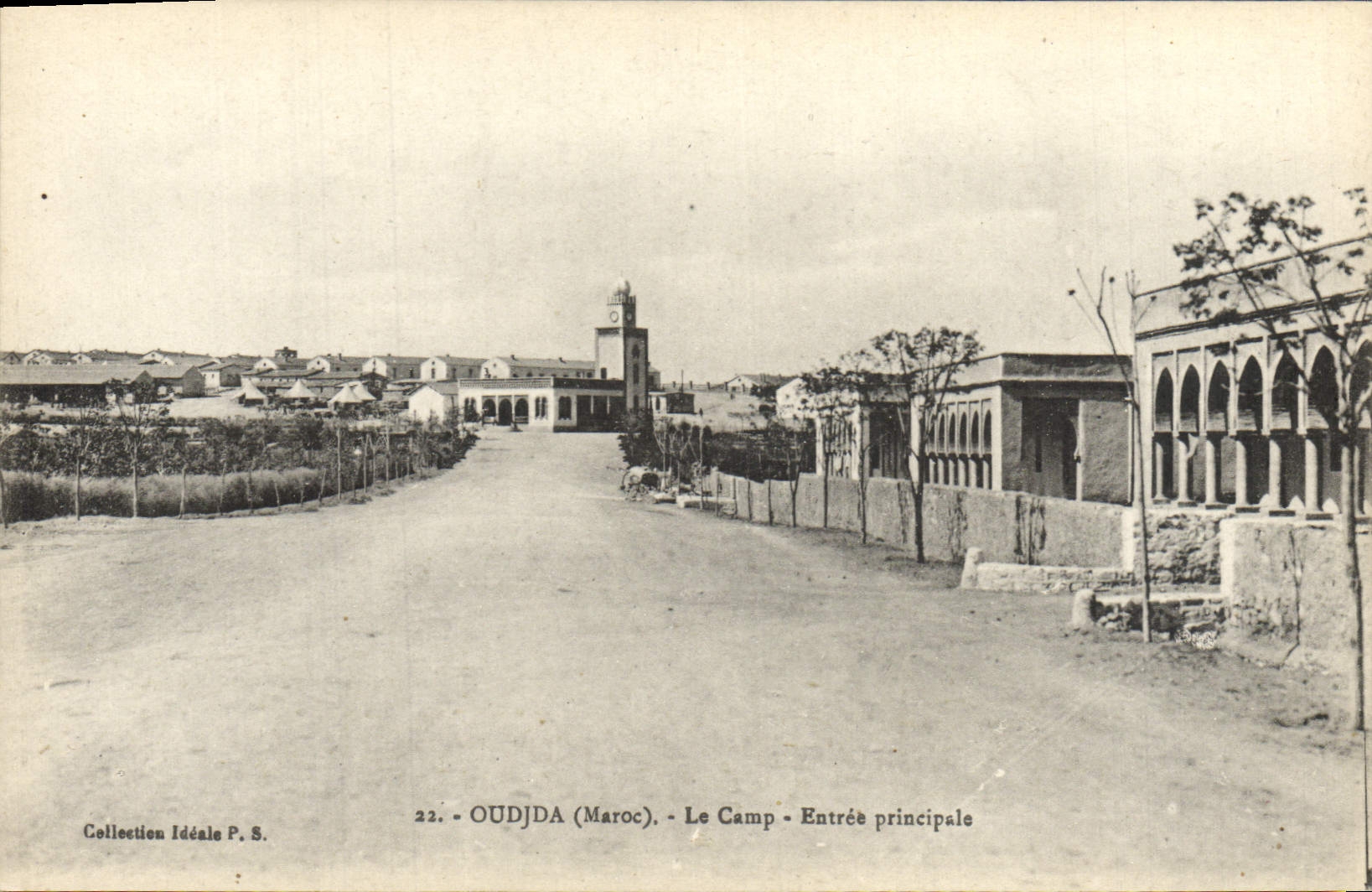 VINTAGE POSTCARD Oudjda the Camp Main entrance