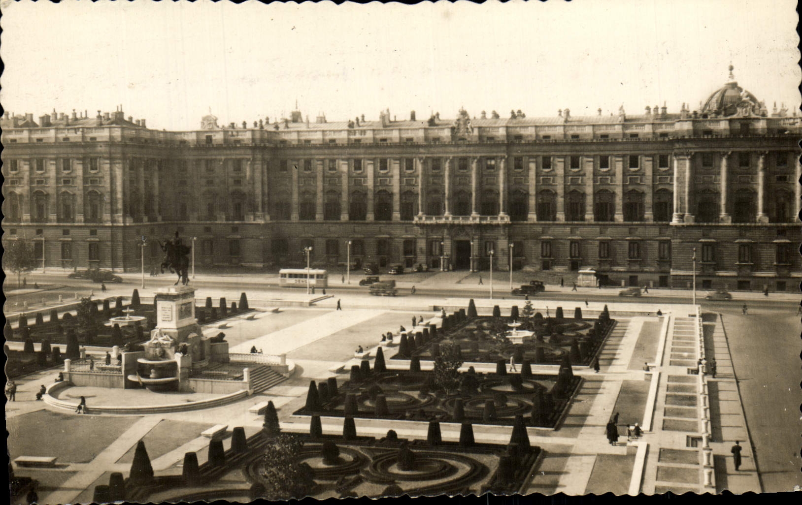 MODERN CARD Madrid Palacio Nacional there Plaza De Oriente