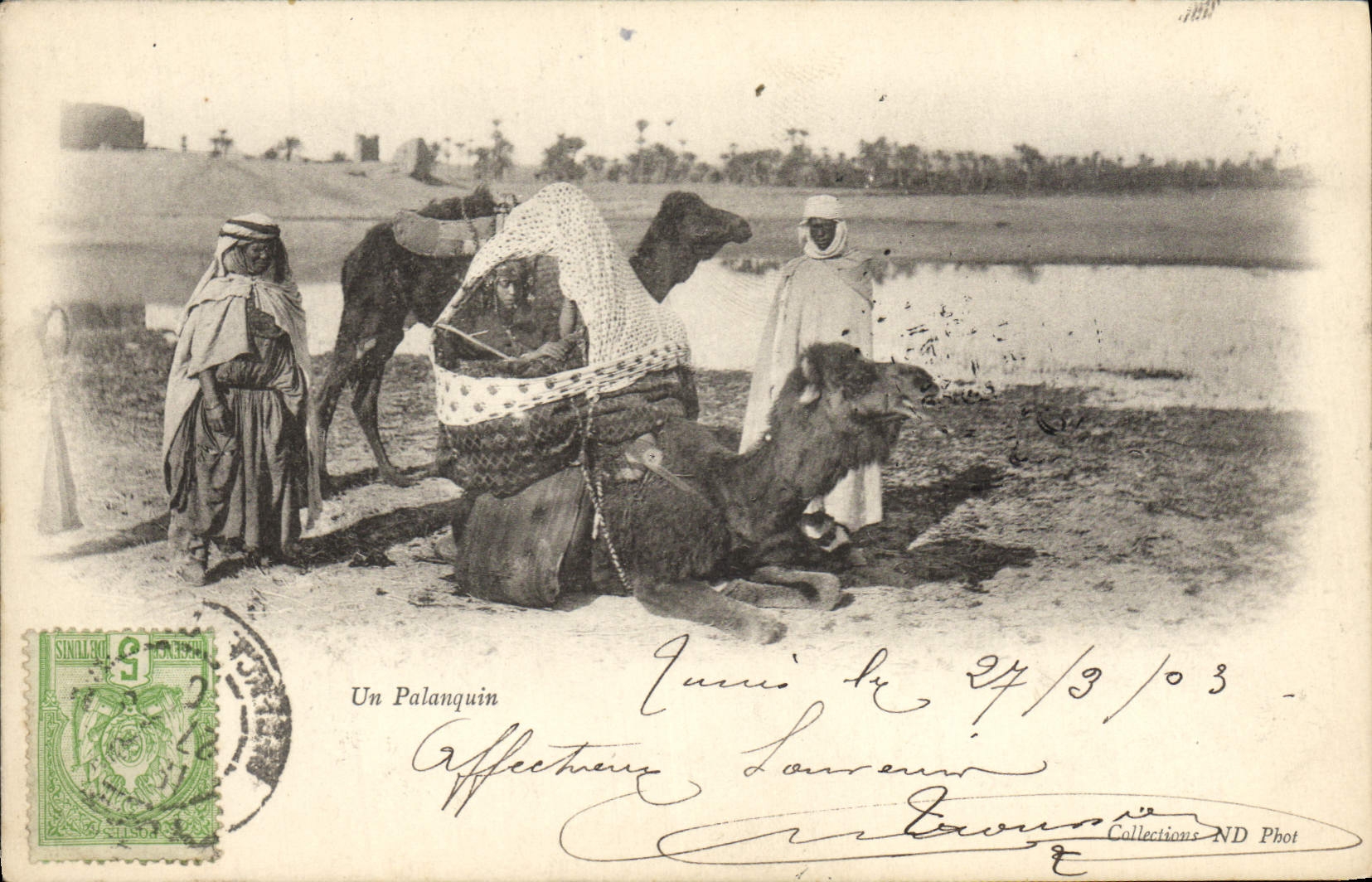 VINTAGE POSTCARD a Reef tackle Camel Women