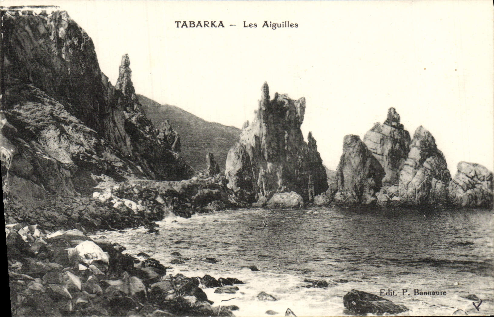 Agujas de Tabarka de la POSTAL de la VENDIMIA
